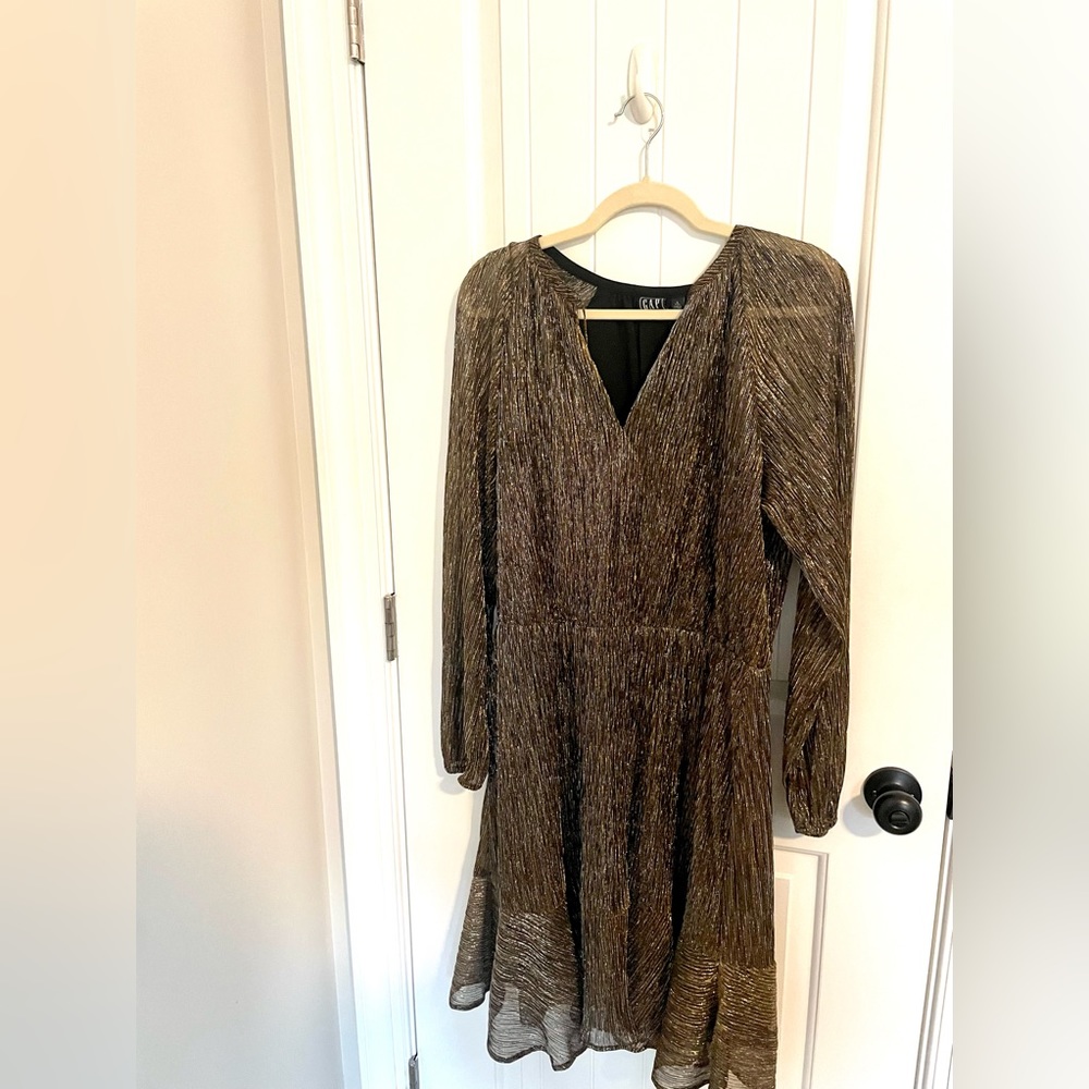 Gap metallic shimmer mini dress
